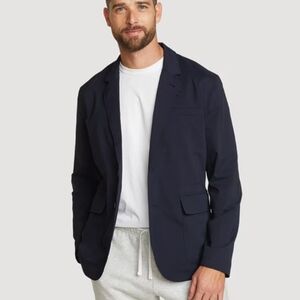 Eddie Bauer Travex Men's Ultimate Voyager Navy Performance Travel Blazer- 50T